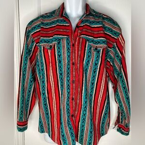 Vintage Wrangler Multicolor Western Cowboy Shirt